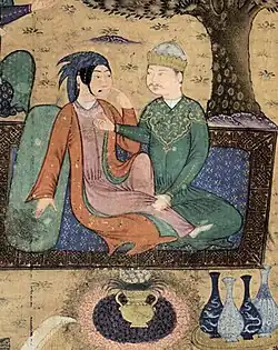Baysungur dallying with his Ladies, 1426 painting