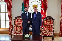 President Ahmed al-Sharaa with Turkish President Recep Tayyip Erdoğan, 24 May 2025