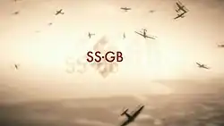 Series title over a swastika and a leaden sky of fighter planes