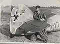 SSgt. Erik Lyly with his Bf 109 G2 aircraft at Utti AFB, summer 1943