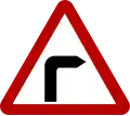 Sharp curve to right
