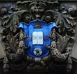 Coat of arms on the façade of the Sir Frederick Mappin Building