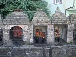 Rock sculptures depicting Sita Ram, Hanuman etc.