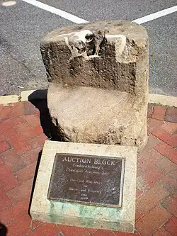 Slave auction block
