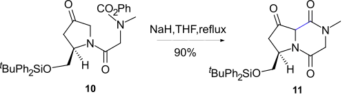 Synthesis of 2,5-DKPs via intramolecular enolate acylation