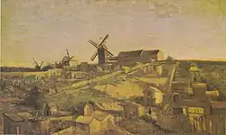 The Hill of Montmartre also View of Montmartre with Windmills 1886 Kröller-Müller Museum, Otterlo, Netherlands (F266)
