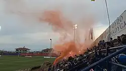 Veria FC against Asteras Tripolis from the east stand of the stadium.