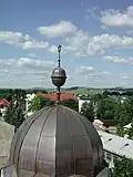 View from scaffolding erected while the synagogue was being restored