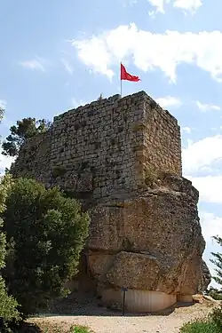 Well-preserved corner tower of the exterior wall