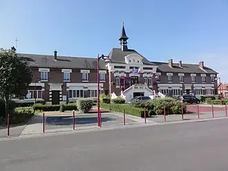 The town hall and school of Viry-Noureuil