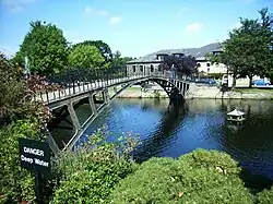 Iron Bridge across Lake to Walton Hall
