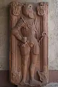 Gravestone of the burgrave Johann Brendel von Homburg (d. 1569) in the courtyard of the Wetterau Museum