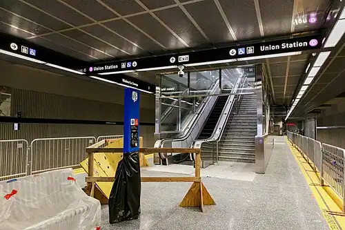 Wilshire/La Cienega station under construction in July 2025